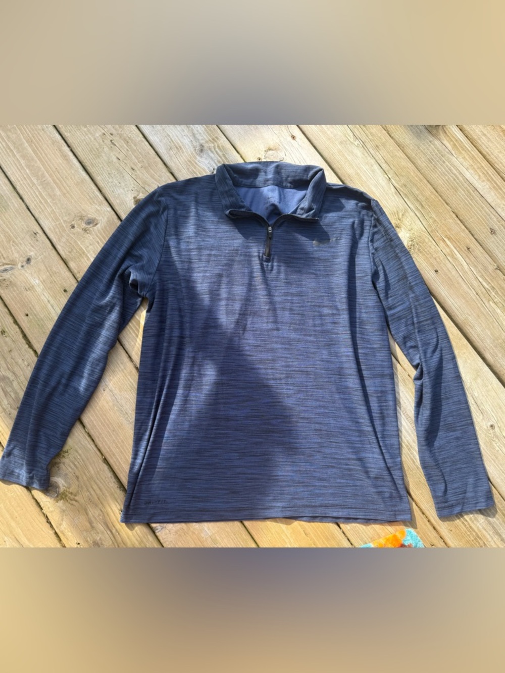 Men’s Nike Dri-FIT Blue Quarter Zip Pullover - Size Large